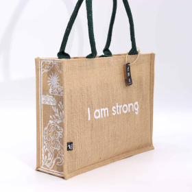 Hop Hare Jute Big Bag - I am Strong