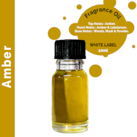 10ml Amber Fragrance Oi l- UNLABELLED