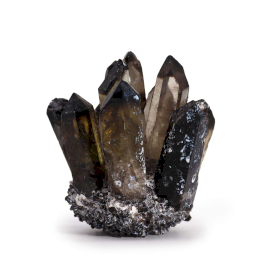 Crafted Natural Quartz Cluster - Smoky Ghost Quartz (approx 250-300gm 8cm)