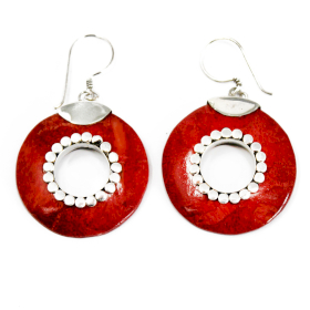 Coral Style 925 Silver Earring - Do-nuts