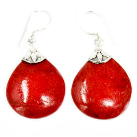 Coral Style 925 Silver Earring - Ball Drops