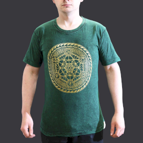 Small Stone Washed Teashirt - Chakra - Green