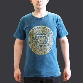Small Stone Washed Teashirt - Chakra - Blue