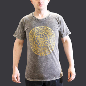 Small Stone Washed Teashirt - Chakra - Dark Grey