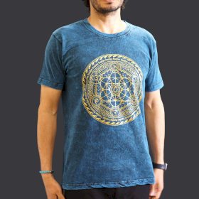 Medium Stone Washed Teashirt - Chakra - Blue