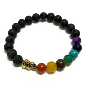 Lava Stone Bracelet - Elephant Chakra