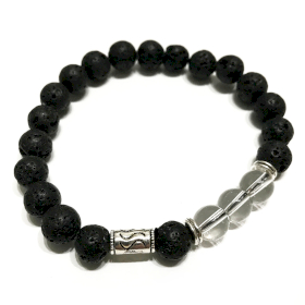 Lava Stone Bracelet - Tribal Rock Quartz