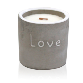 Med Concrete Soy Candle  - Love - Purple Fig & Casis