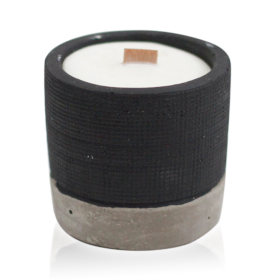 Pot Concrete Soy Candle - Black - Brandy Butter