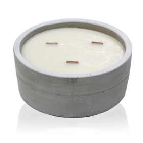 Large Concrete Soy Candle - Patchouli & Dark Amber