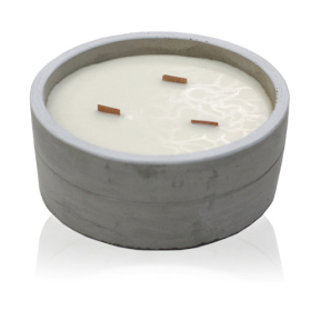 Large Concrete Soy Candle - Crushed Vanilla & Orange