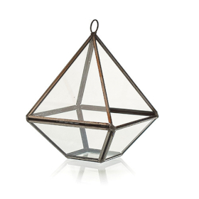 Glass Terrarium - Small Diamond