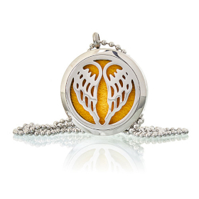 Aromatherapy Jewellery Necklace - Angel Wings 30mm