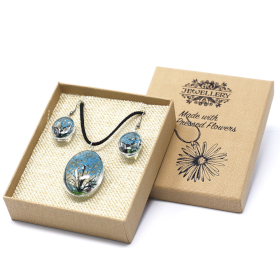 Pressed Flowers - Tree of Life set - Teal