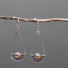 Silver & Gold Earring - Luna Balance