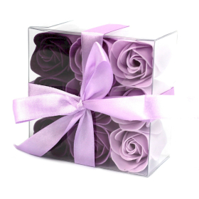 Set of 9 Soap Flower - Lavender Roses