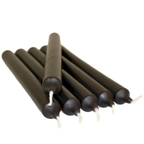 5x Black Dinner Candles Bulk (100)