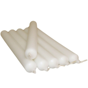 5x White Dinner Candles Bulk (100)