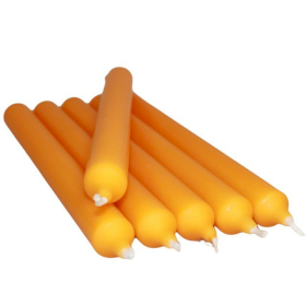 5x Bright Orange Dinner Candles Bulk (100)