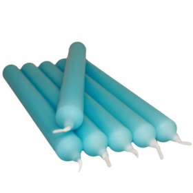 5x Turquoise Dinner Candles Bulk (100)