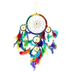 Bali Dreamcatcher - Large Round - Rainbow