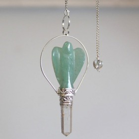 Angel Pendulum with Ring- Green Aventurine