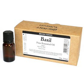 10x 10ml Basil Essential Oil  Unbranded Label