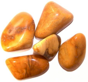 Pack of 24 L Tumble Stones - Yellow Jasper