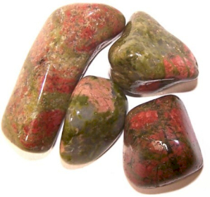 24x L Tumble Stones - Unakite L