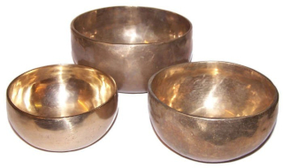 Set of 3 Handmade Brass Singing Bowls