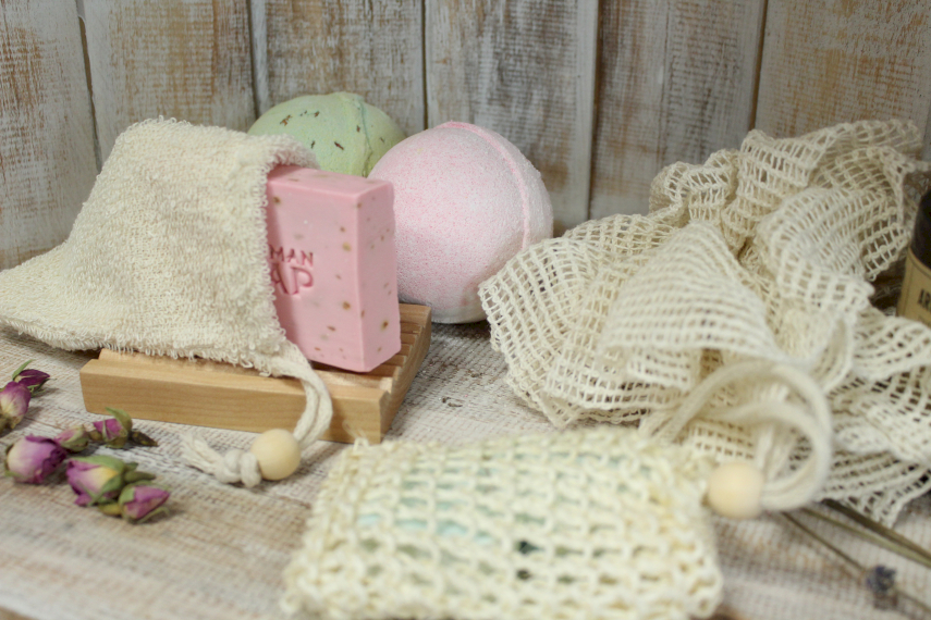 Natural Soap Bags and Scrunches