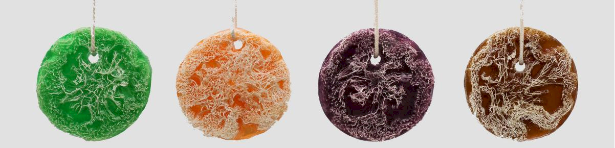 Unlabelled Fruity Scrub Soap on a Rope