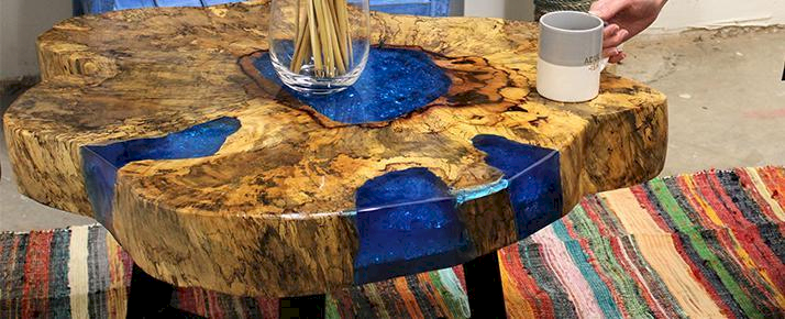 Tamarind and Resin Coffee Table