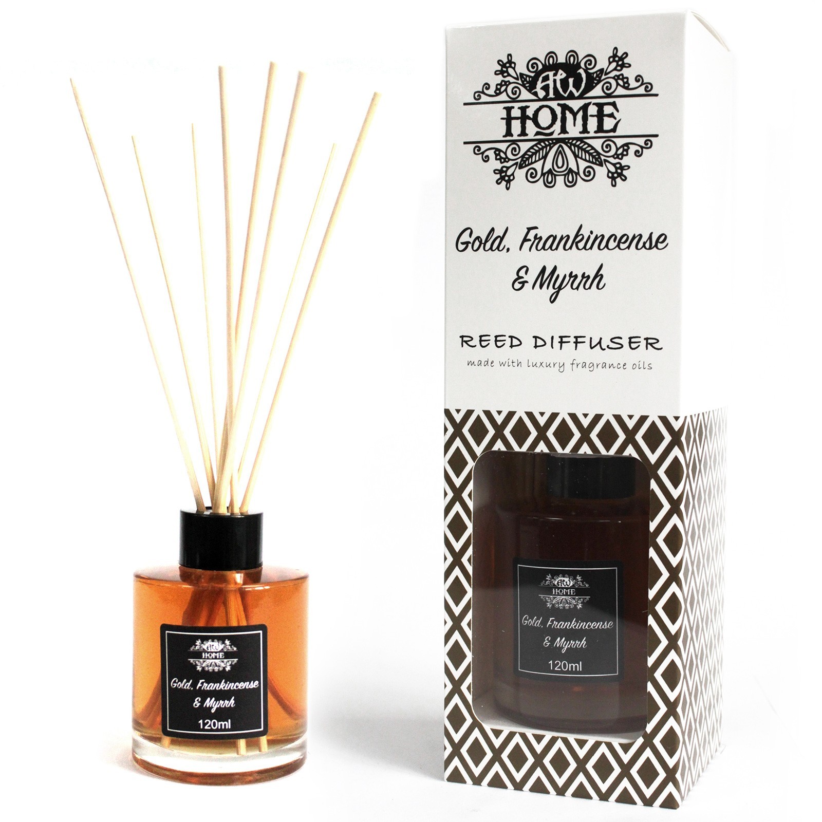 Difuzér 120ml - Zlato, Kadidlo a Myrha