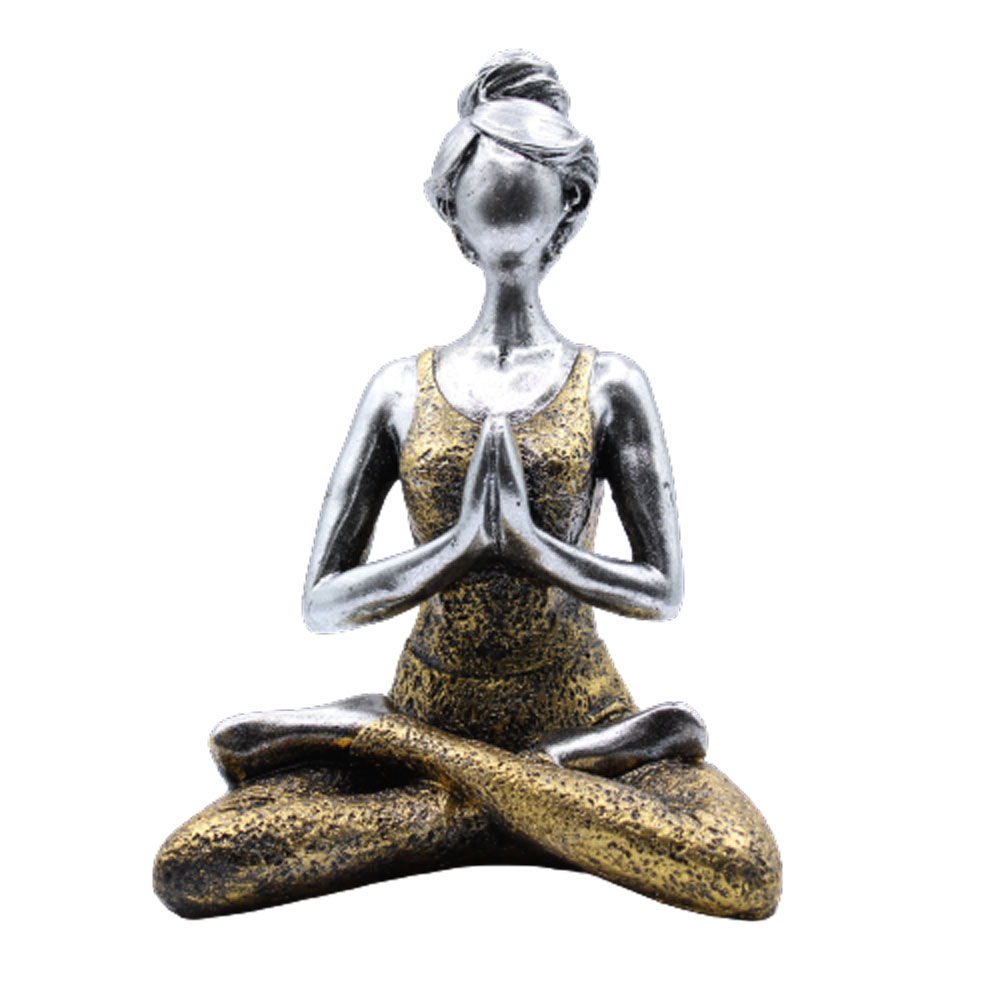Yoga Lady 24 cm - Strieborno-Zlatá