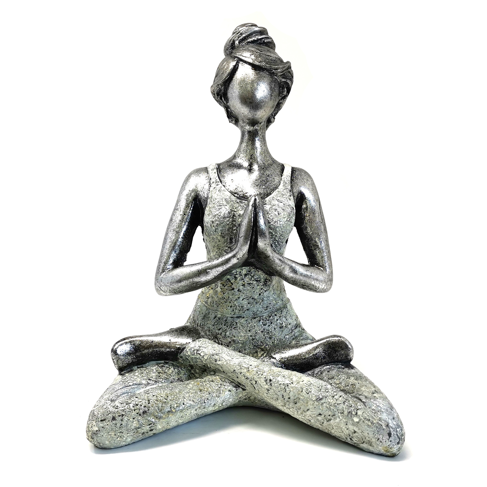 Yoga Lady 24 cm - Strieborno-Biela