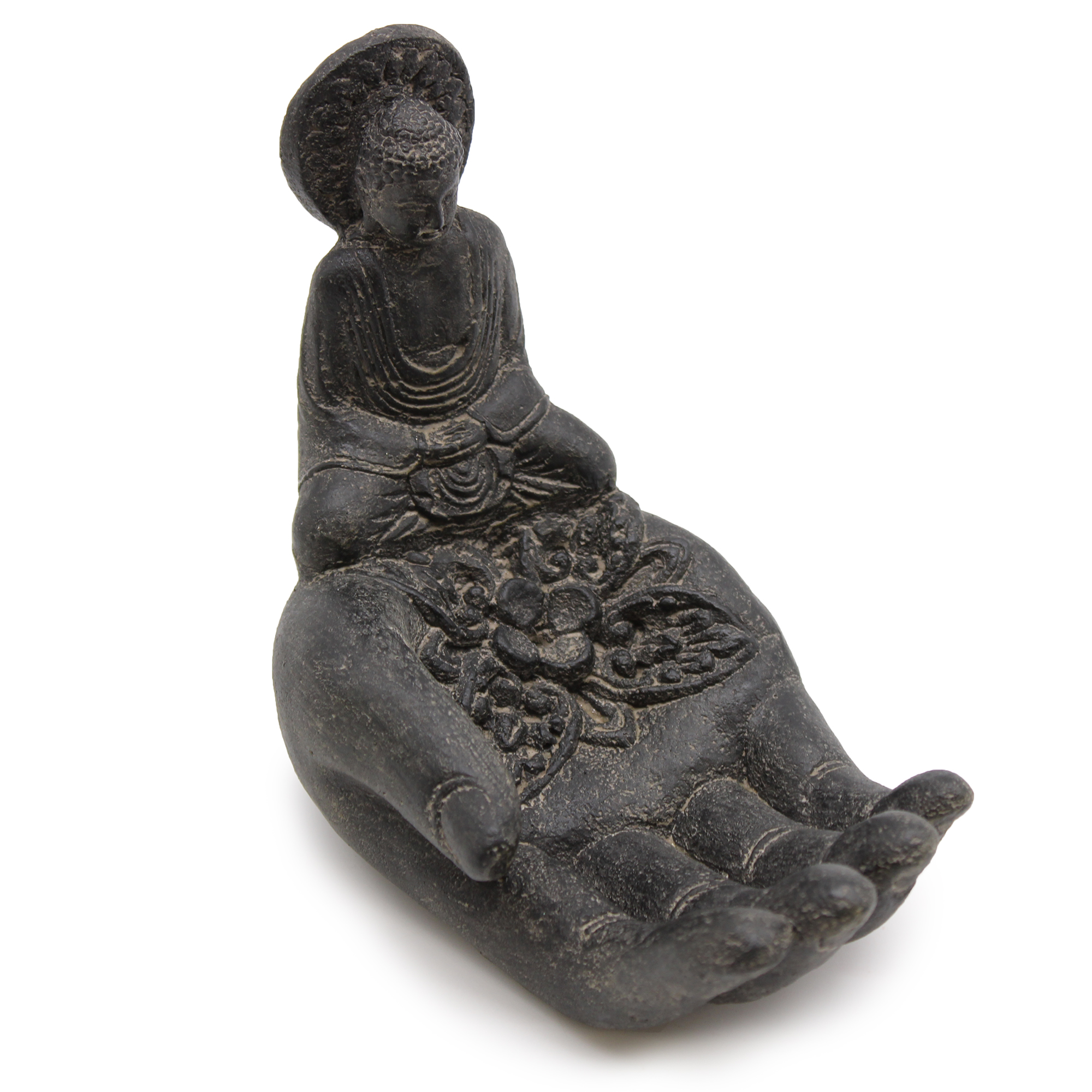 Kamenný stojan na tyčinky - Budha - čierny